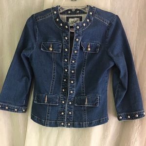 Live A Little Studded Denim Jacket